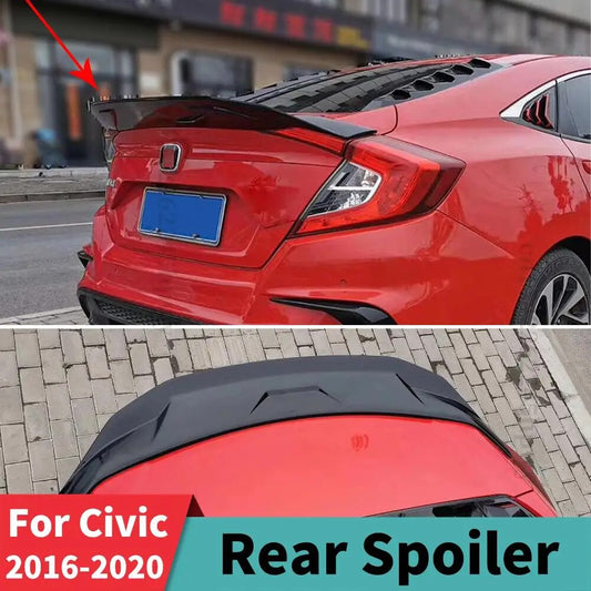 Rear Spoiler Wing Trunk  Splitter Diffuser Tail For Honda Civic 2016- 2020
